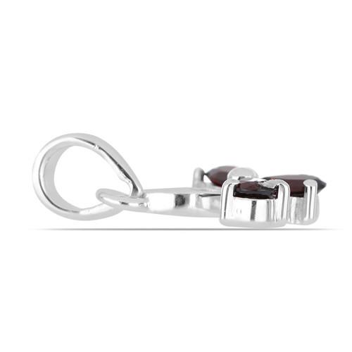 BUY NATURAL GARNET MULTI STONE PENDANT IN STERLING SILVER